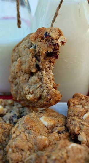 Oatmeal Craisin White Chocolate Chip Cookies