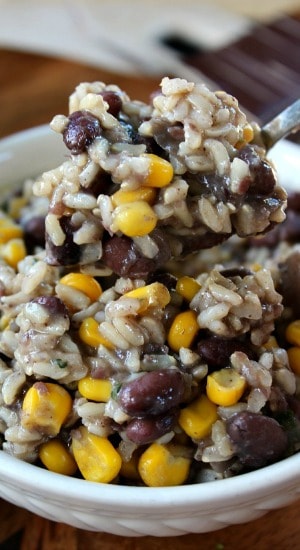 Cilantro Lime Rice with Black Beans and Corn