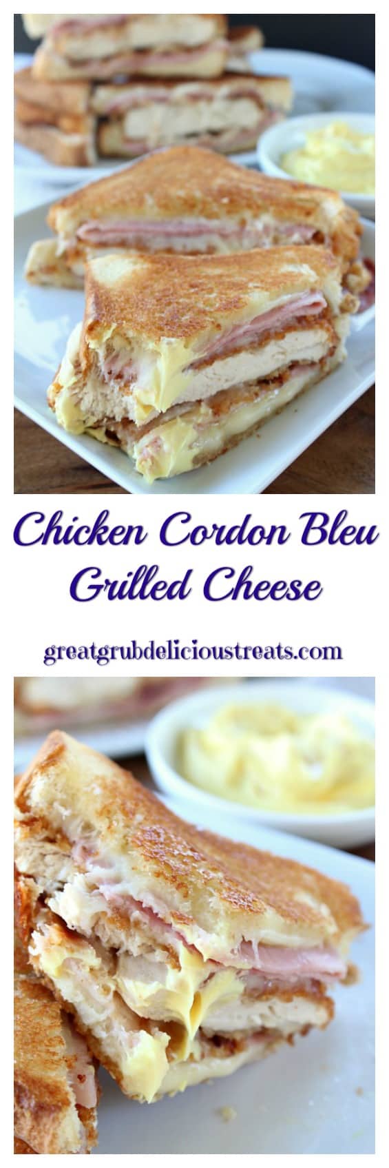 Chicken Cordon Bleu Grilled Cheese