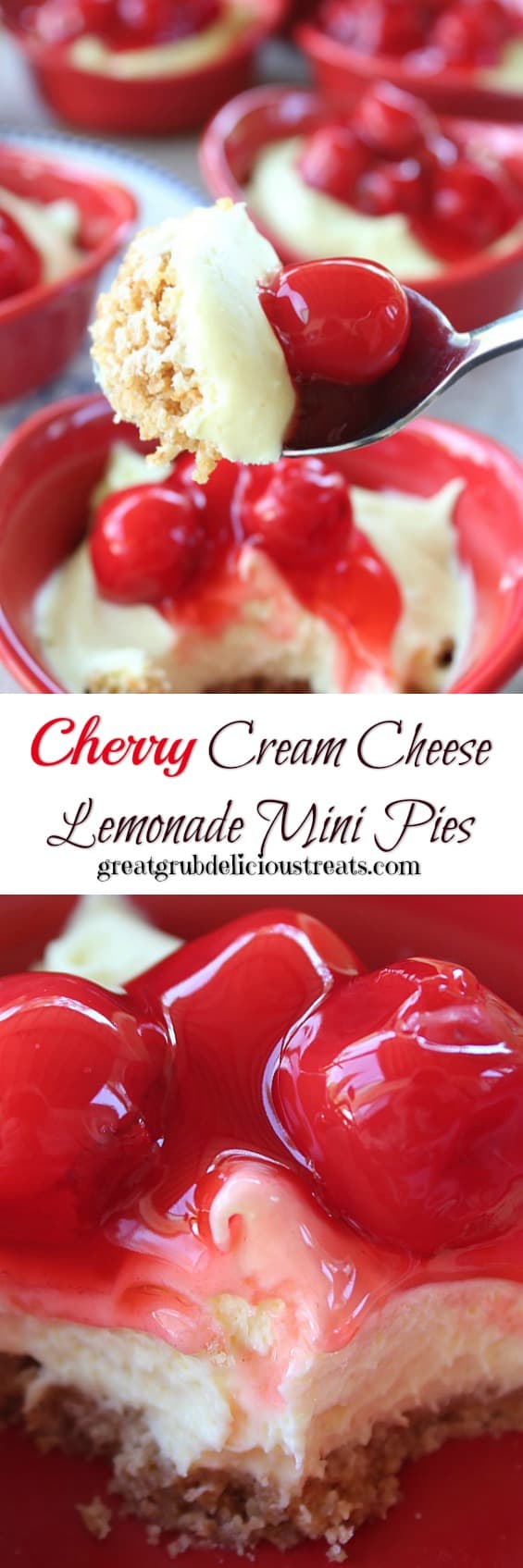 Cherry Cream Cheese Lemonade Mini Pies