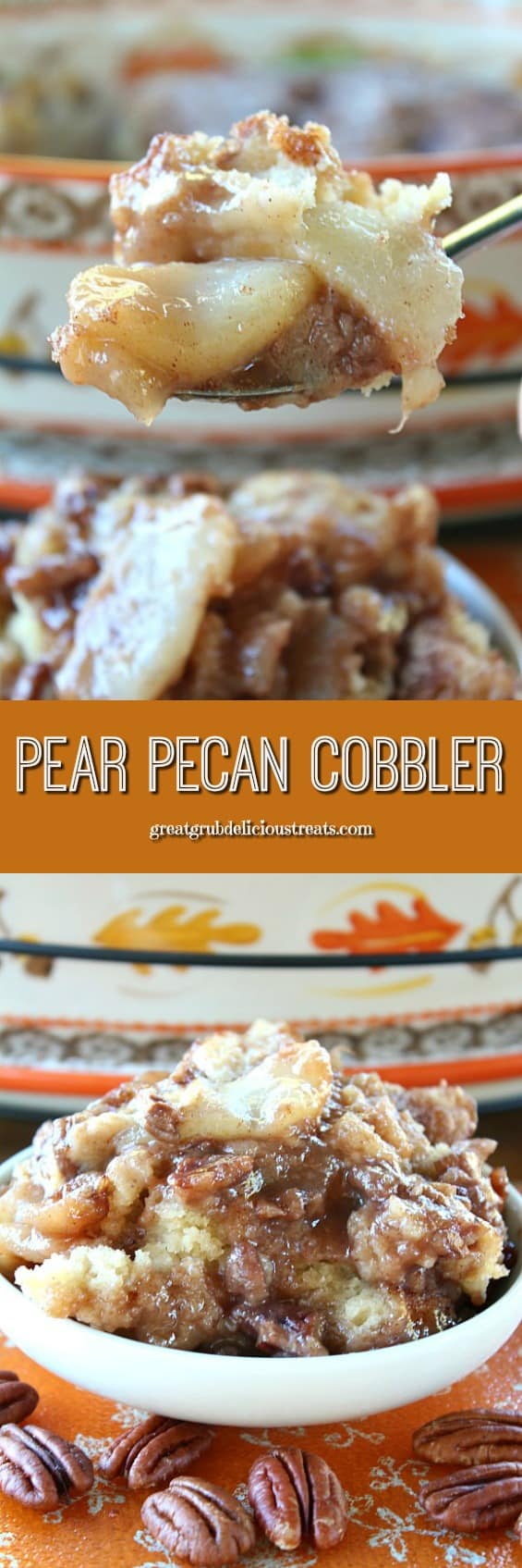 Pear Pecan Cobbler
