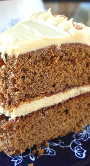 Gingerbread Cake with Molasses Cream Cheese Frosting