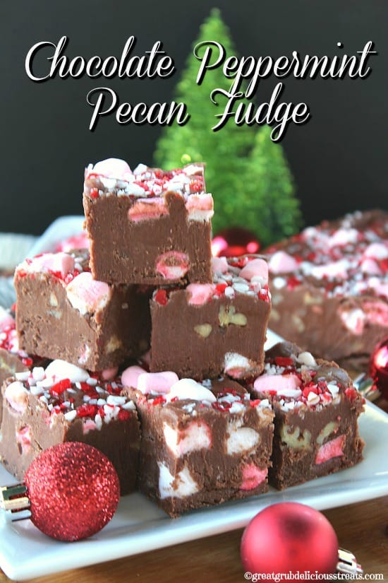 Chocolate Peppermint Pecan Fudge