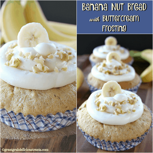 Banana Nut Bread with Buttercream Frosting