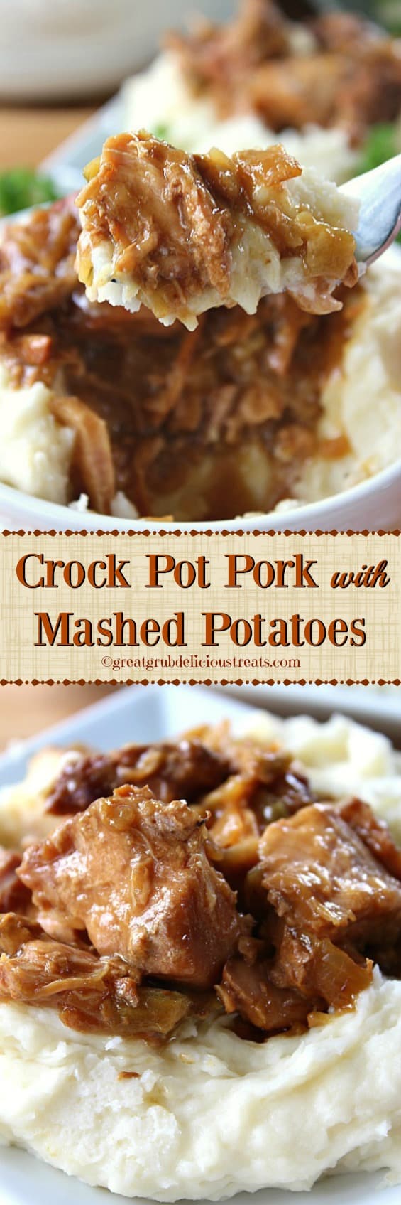 Crock Pot Pork with Mashed Potatoes