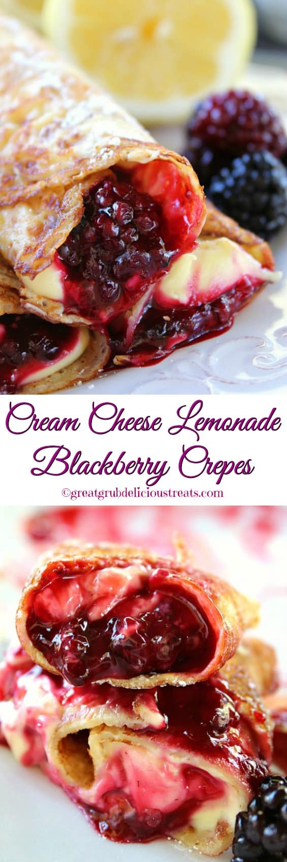 Cream Cheese Lemonade Blackberry Crepes