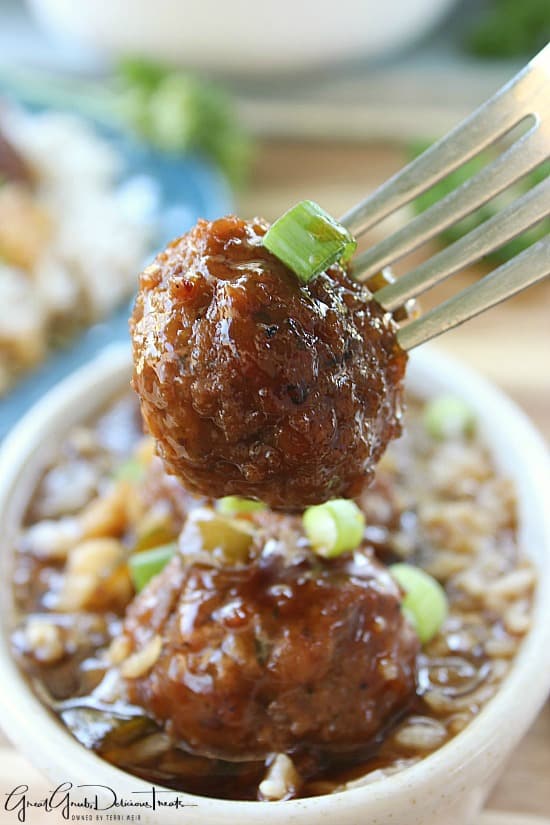Teriyaki Meatballs with Rice