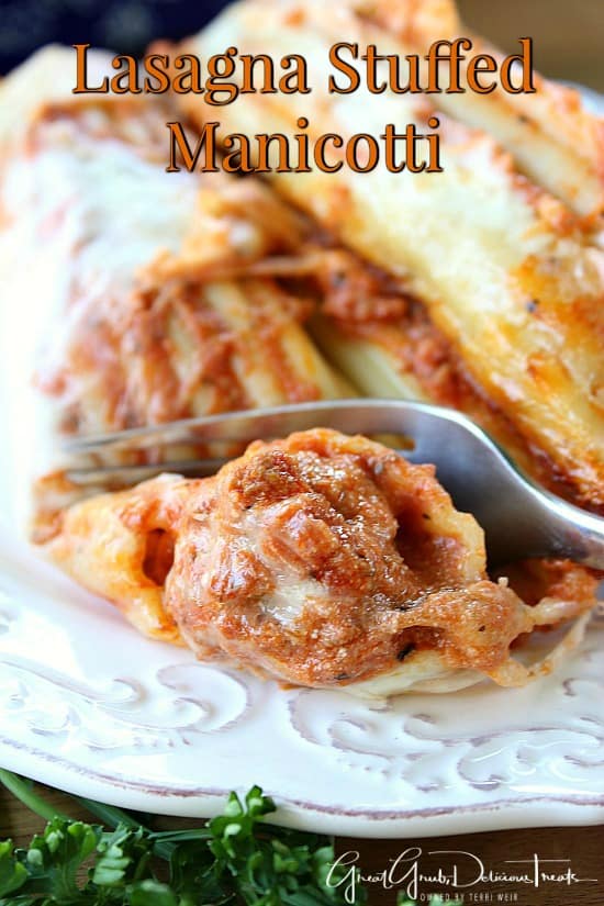 Lasagna Stuffed Manicotti