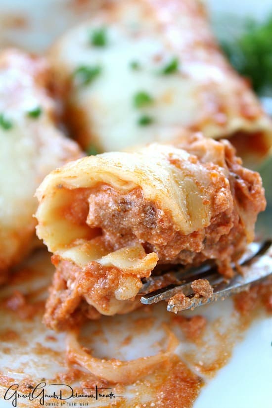 Lasagna Stuffed Manicotti