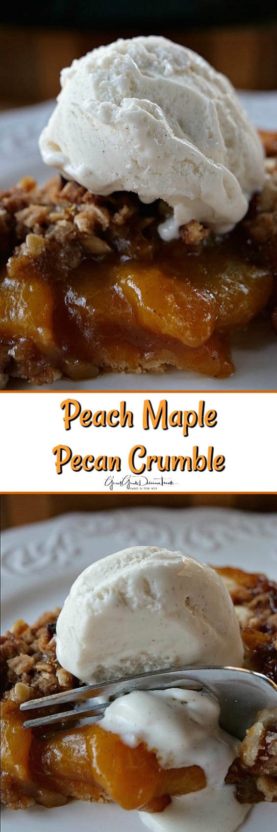 Peach Maple Pecan Crumble