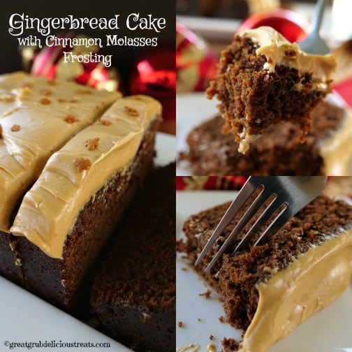Gingerbread Cake with Cinnamon Molasses Frosting