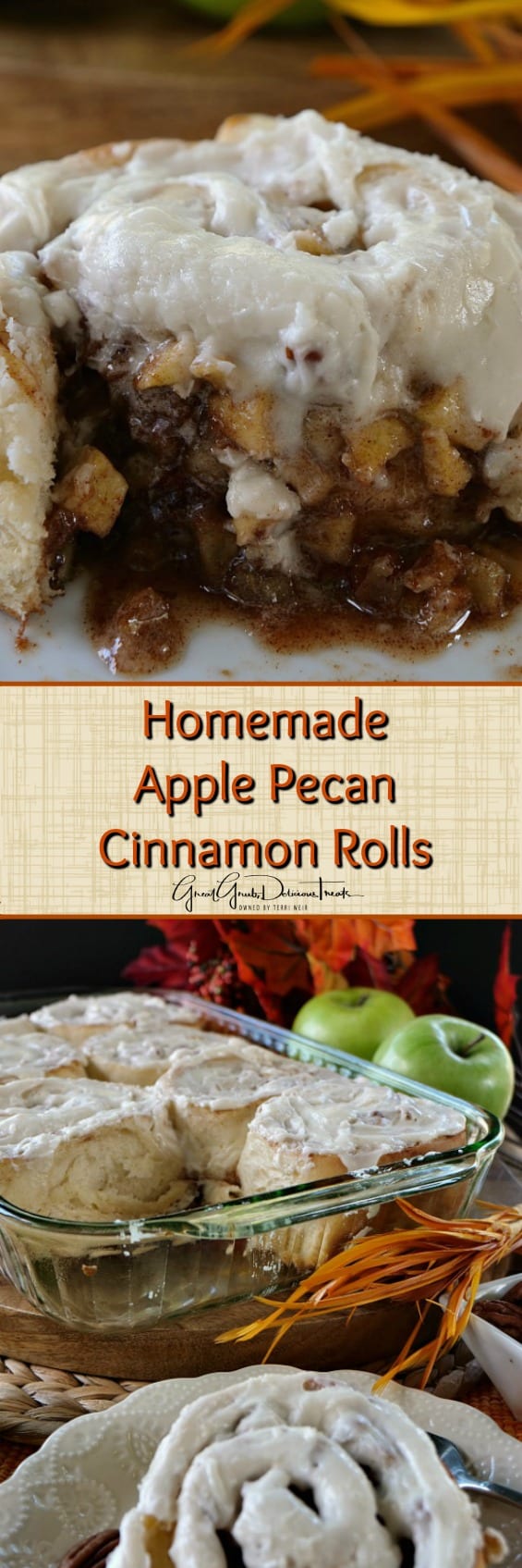 Homemade Apple Pecan Cinnamon Rolls