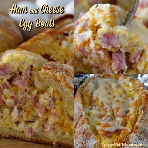 Ham and Cheese Egg Boats