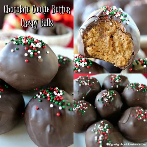 Chocolate Cookie Butter Crispy Balls