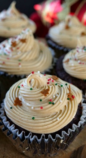 Gingerbread Cupcakes with Molasses Frosting