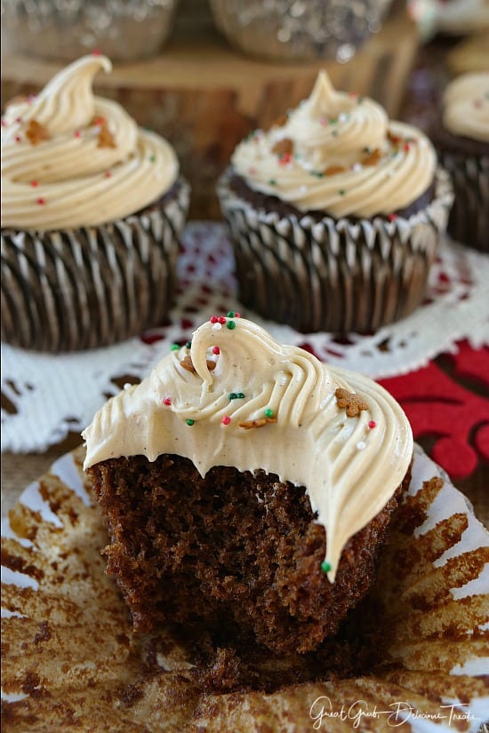 Gingerbread Cupcakes with Molasses Frosting