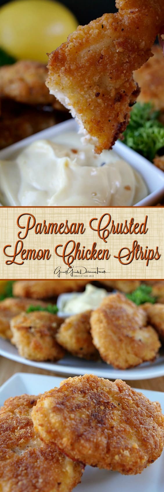 Parmesan Crusted Lemon Chicken Strips