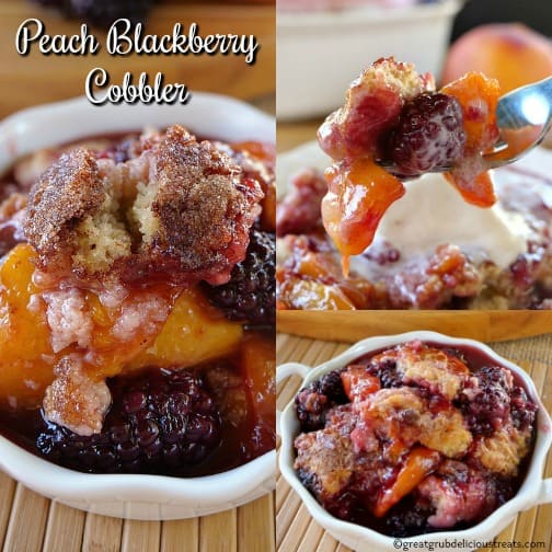 Peach Blackberry Cobbler