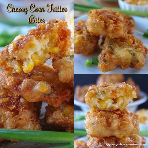 Cheesy Corn Fritter Bites