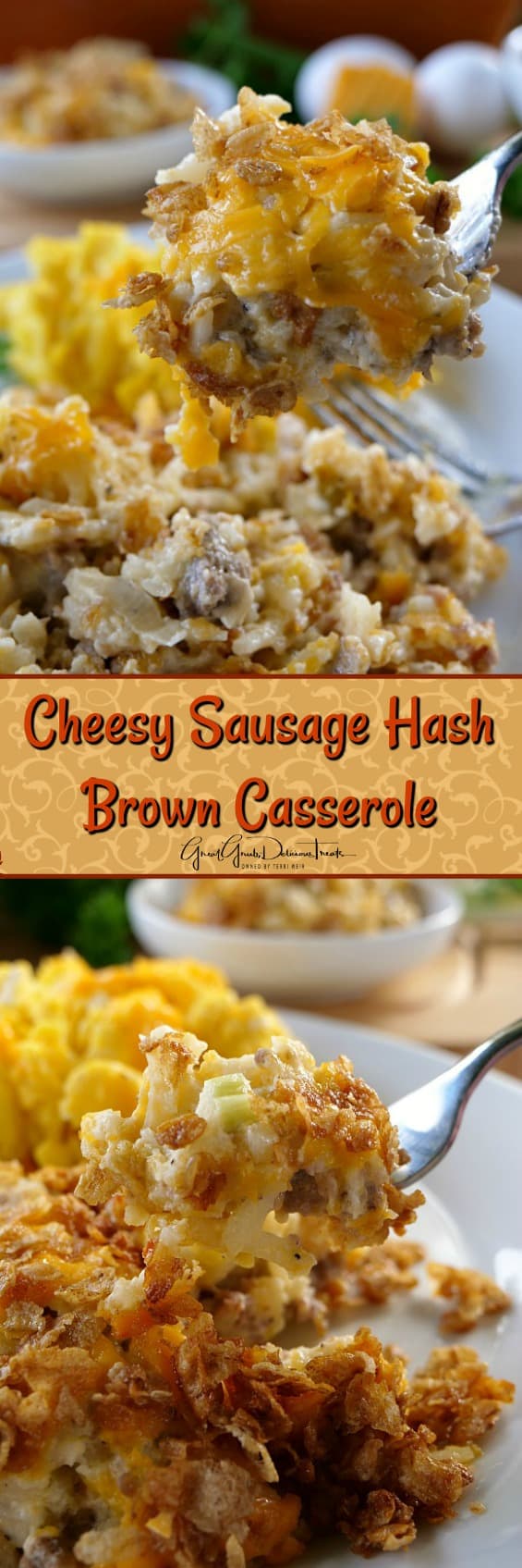 Cheesy Sausage Hash Brown Casserole
