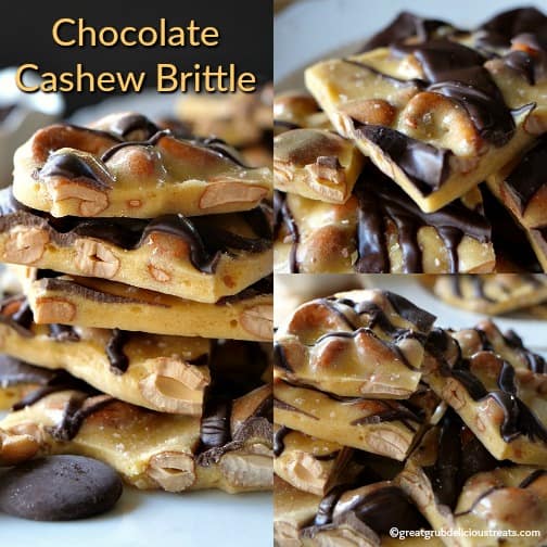 Chocolate Cashew Brittle