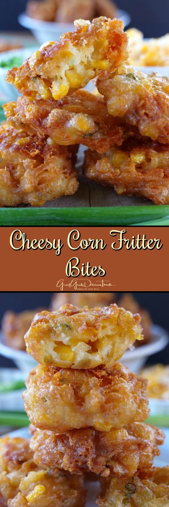Cheesy Corn Fritter Bites