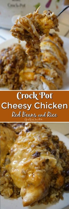 Crock Pot Cheesy Chicken Red Beans and Rice - Great Grub, Delicious Treats
