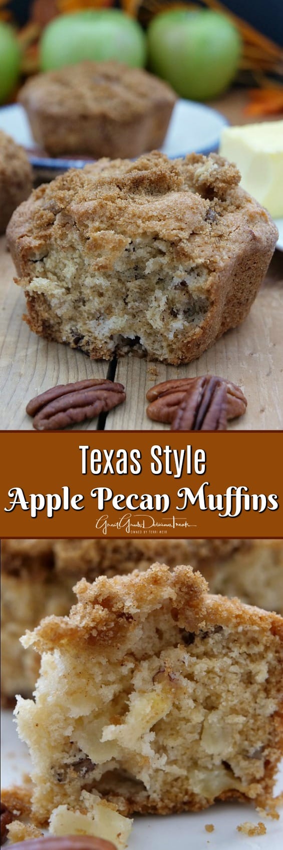 Texas Style Apple Pecan Muffins