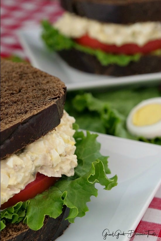 Tuna and Egg Salad Sandwich