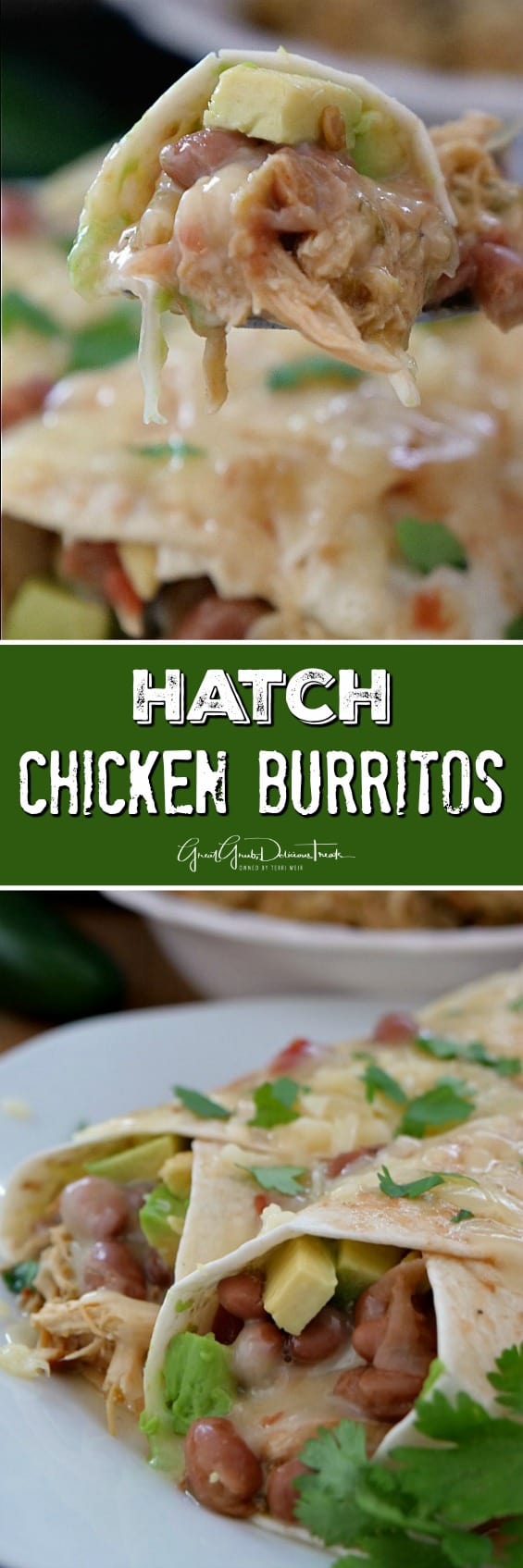 Hatch Chicken Burritos