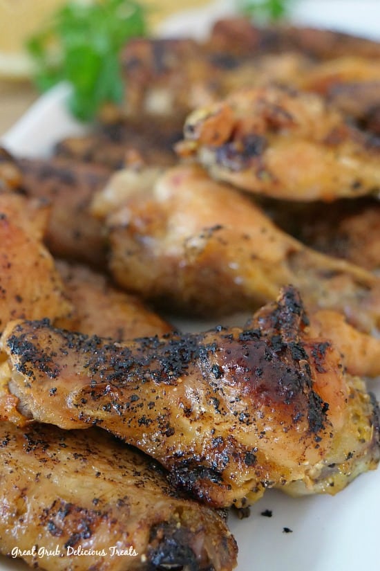 These Lemon Pepper Chicken Wings are baked, crispy, deliciously flavored with lemon pepper seasoning, baked to perfection.