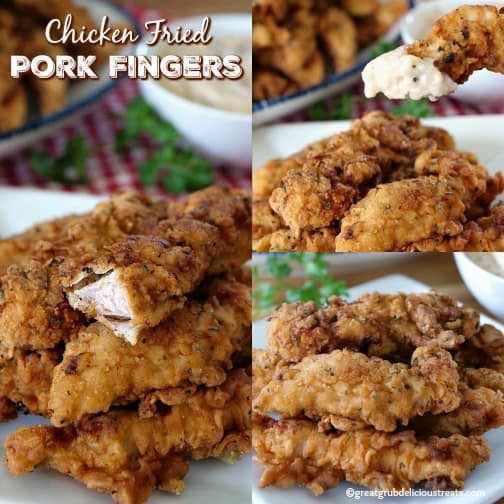 These Chicken Fried Pork Fingers are delicious boneless strips of pork seasoned with the perfect blend of spices then fried to perfection.