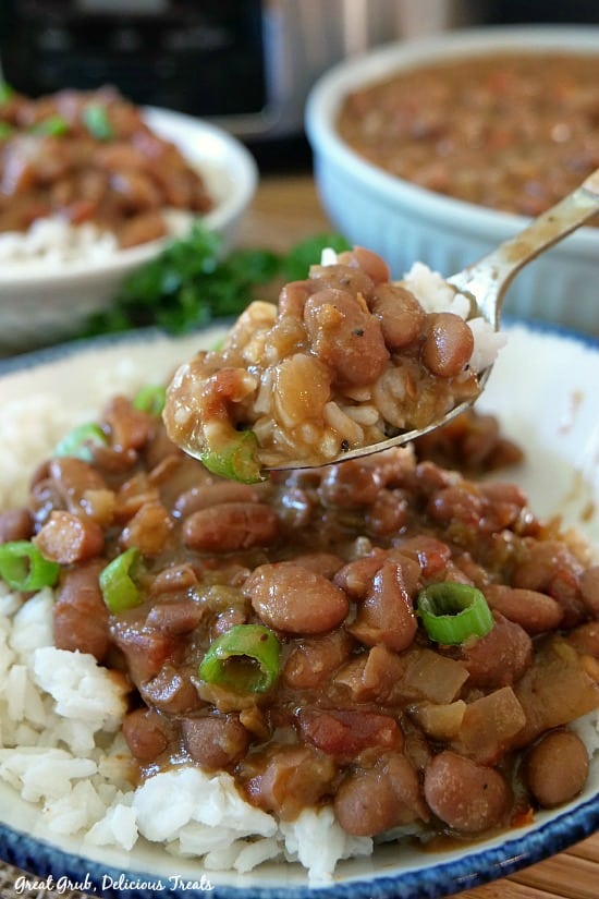 Crock Pot Spicy Beans with Rice