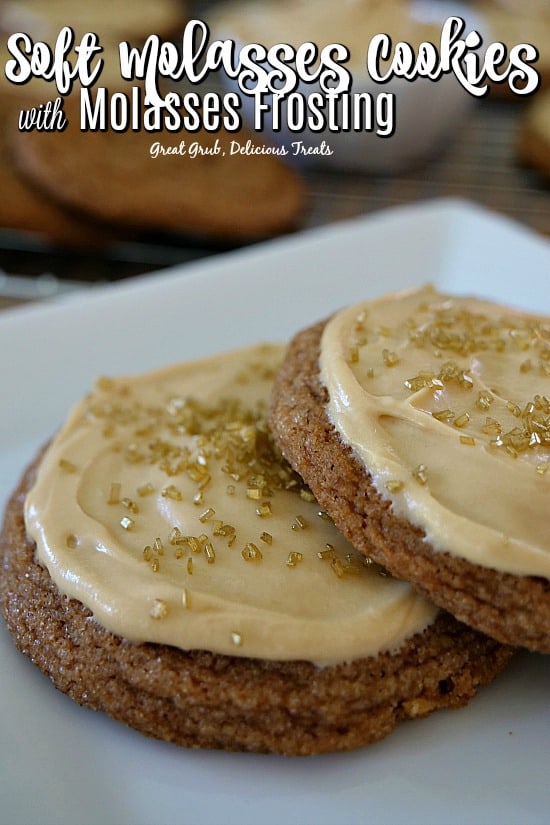 Soft Molasses Cookies with Molasses Frosting
