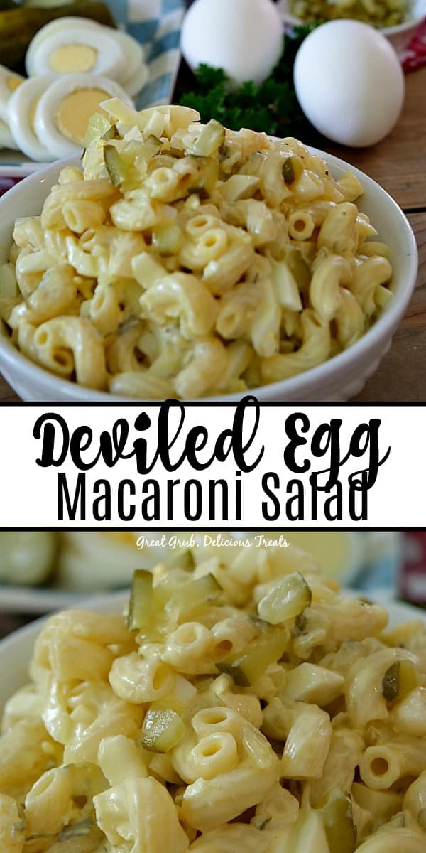 Deviled Egg Macaroni Salad has all the ingredients in deviled eggs and is a delicious side dish recipe.