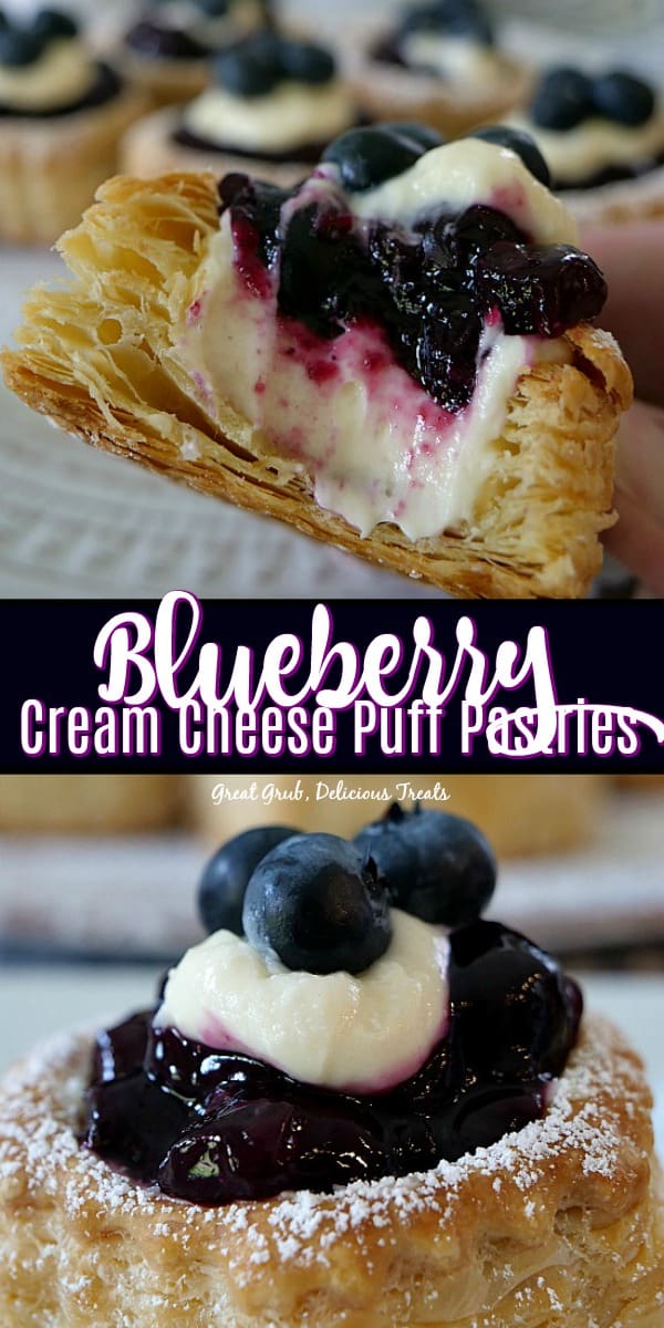 Blueberry Cream Cheese Puff Pastries are deliciously filling with fresh blueberries and a cream cheese mixture. 