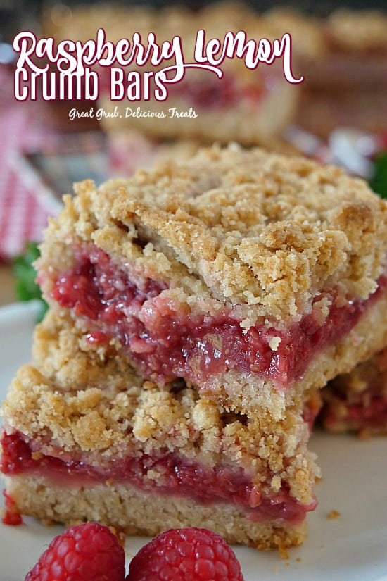 Raspberry Lemon Crumb Bars have a homemade raspberry filling and a delicious crumb topping.