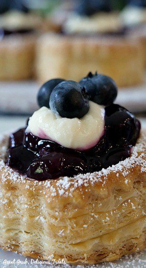 Blueberry Cream Cheese Puff Pastries