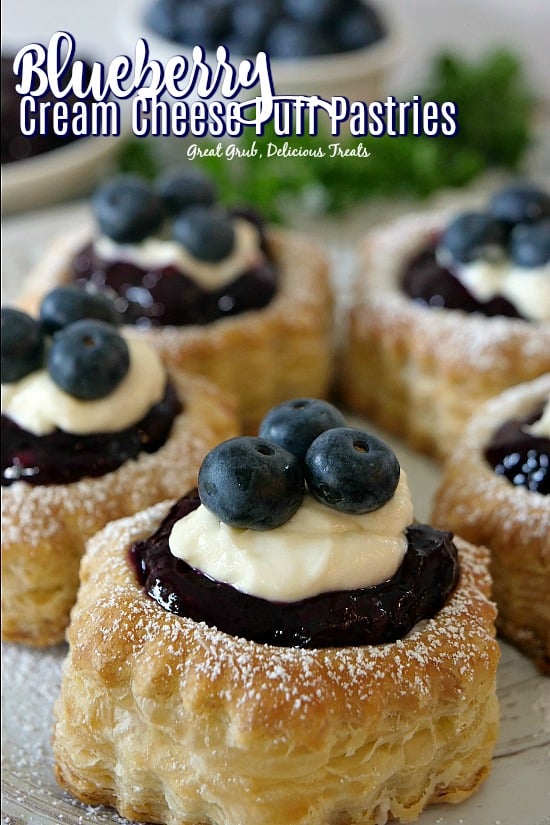 Blueberry Cream Cheese Puff Pastries