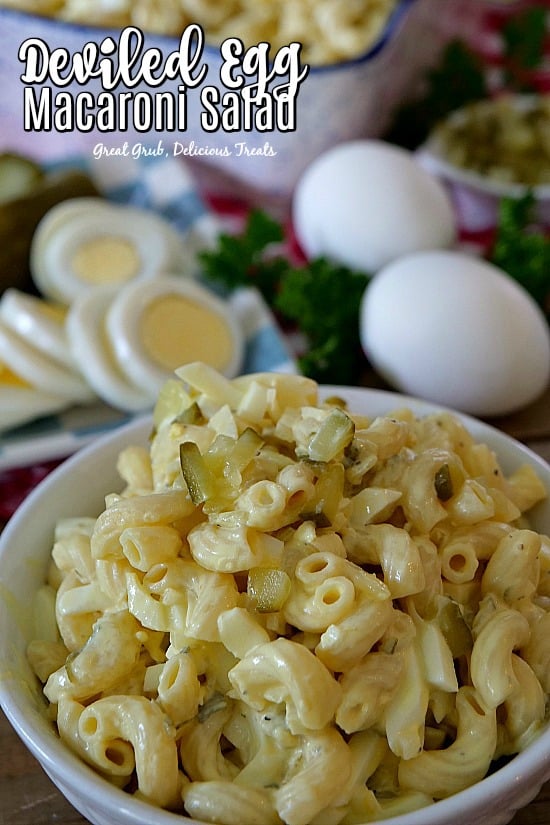 Deviled Egg Macaroni Salad is a creamy and delicious macaroni salad recipe.