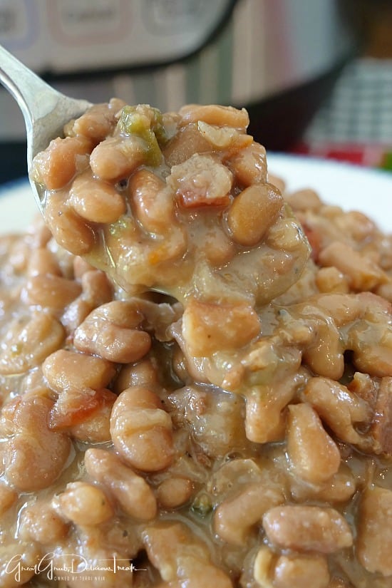 Instant Pot Pinto Beans do not require soaking prior to cooking.