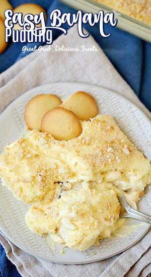 Easy Banana Pudding is super easy to make, tastes delicious, is loaded with bananas, vanilla wafers and vanilla pudding.