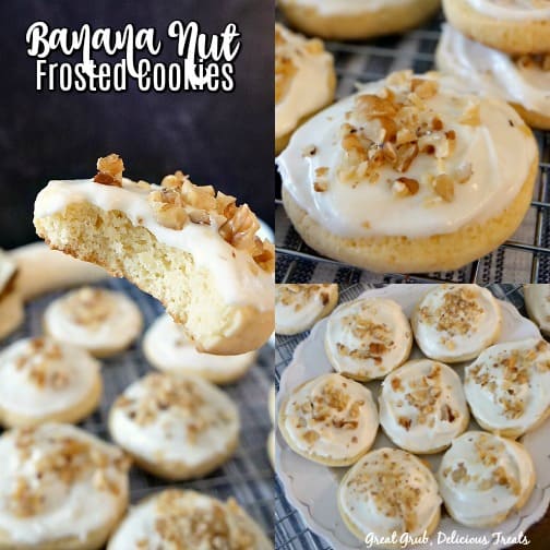 Banana Nut Frosted Cookies