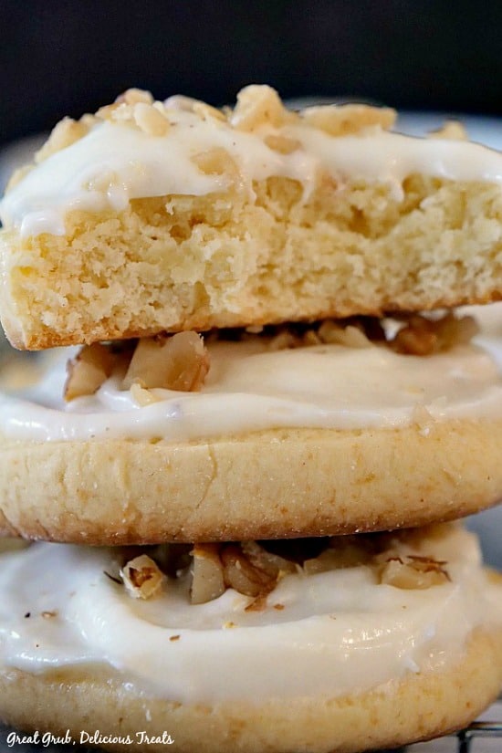 Banana Nut Frosted Cookies
