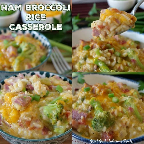 Ham Broccoli Rice Casserole is loaded with leftover ham, broccoli, rice and cheese.