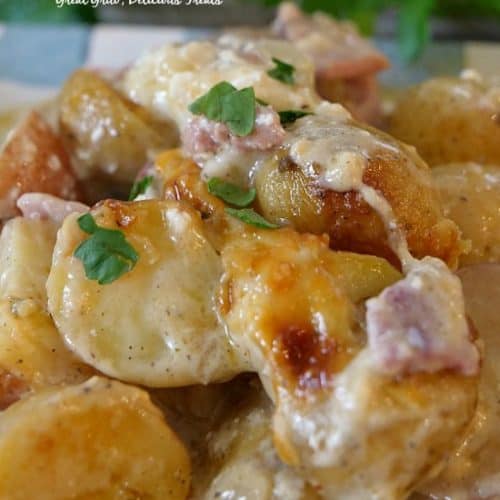 Cheesy Scalloped Potatoes with Ham - Great Grub, Delicious Treats