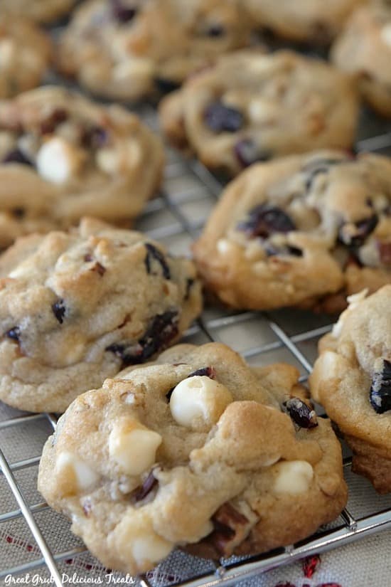 White Chocolate Cranberry Pecan Cookies are an easy and delicious cookie recipe.