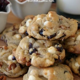 White Chocolate Cranberry Pecan Cookies are super thick, soft and chewy.