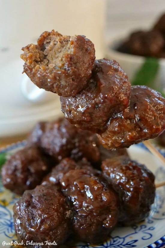 Crock Pot Barbecue Meatballs make an easy and delicious appetizer.