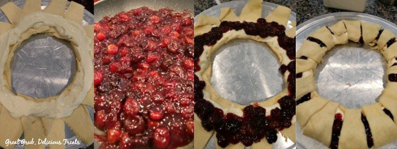 Cherry Cream Cheese Pastry - in process shots